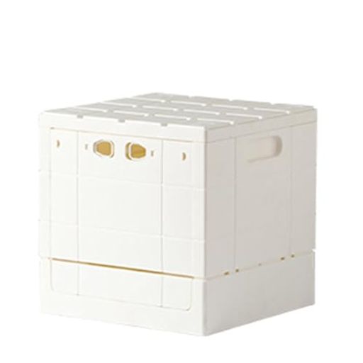 タマトシスタッキンググリッドコンテナ収納ボックスケースボックスおもちゃ箱衣装ケースアウトドア全方向テーブル折り畳みホワイトSサイズ