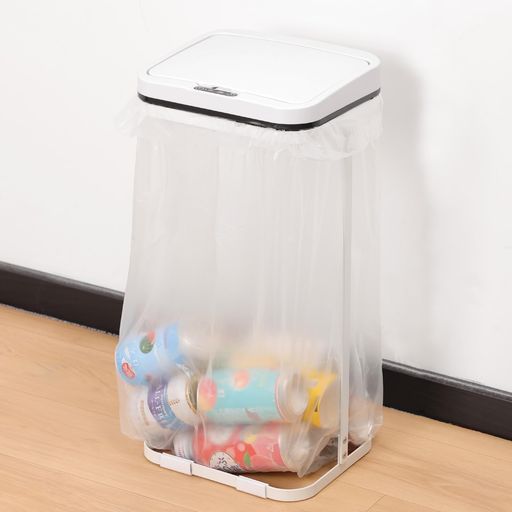 樂天商城 - 【自動センサーxゴミ袋ホルダー】20~30L対応ゴミ袋ホルダー蓋付き自動ゴミ箱電池式ごみ袋スタンドおしゃれ分別ごみ箱幅24cmx奥行20cmx高さ50cm開けっぱなし可能清潔生活防水省スペースリビ…