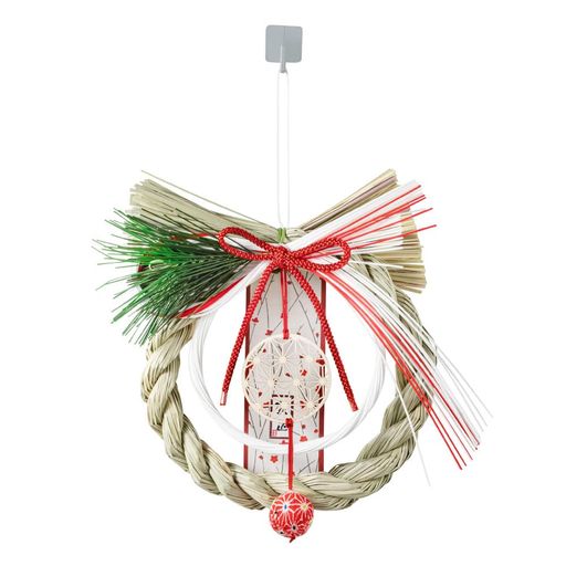 アンドエヌイー(&NE)飯田水引お正月飾りしめ縄丸ハレとケ幅20cmx奥行5cmx高さ20cm日本製しめ飾りリース..