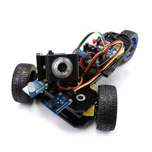 Freenove Raspberry Pi 5 / 4B / 3B+ / 3B / 3A+ 用 Three-Wheeled Smart Car Kit、ビデオモード、レーダーモード、アプリ制御、超音波距離センサー、カメラ、サーボ(Raspberry