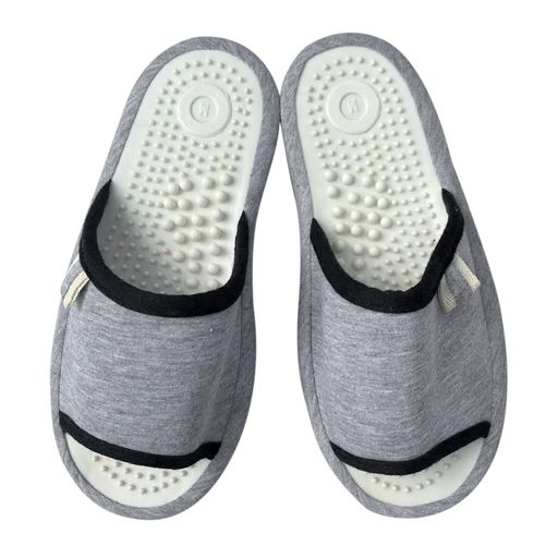 [Euyqs]健康スリッパ室内用足ツボ指圧スリッパ(グレーLL)