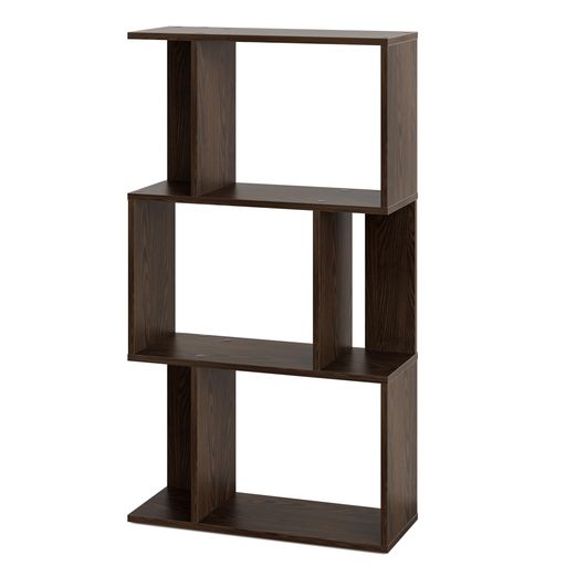 ディスプレイラックオープンラック飾り棚収納棚本棚S字型3段縦置き横置き間仕切り幅59.5x奥行23x高さ10..