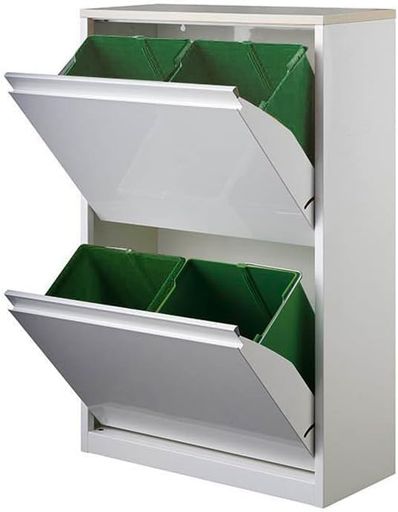 筑波産商　ダストボックス　４種類分別 (18L×4個)　スチール製 楽天市場】筑波産商 ダストボックスの通販