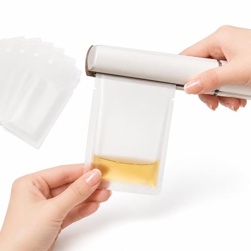 【100個セットの便利な小分けパウチ】旅行用トラベルセットに最適な小分け容器100個入り。半透明で中身が確認でき、化粧ポーチでもかさばりません。シャンプーや乳液の携帯に便利なトラベル用パウチです。 【プロ級の密閉性】ストレートアイロンで加熱密封可能な高密閉設計。※加熱時間は環境により調整が必要です。旅行用シャンプーやクリームの漏れを防ぎ、ビジネス出張にも安心。 【超軽量で携帯楽々】1枚わずか数グラムの軽量パウチ。スーツケースの隙間にも収納可能なトラベルセット。乳液やボディソープの小分けに最適です。 【安全なPET素材】高品質PET使用。お子様が触れても安心な旅行用小分け容器です。 【マルチトラベル用途】シャンプー/コンコンディショナー/マッサージオイルなどあらゆる化粧品の小分けに。重いボトルから解放される究極のトラベルセットソリューション!