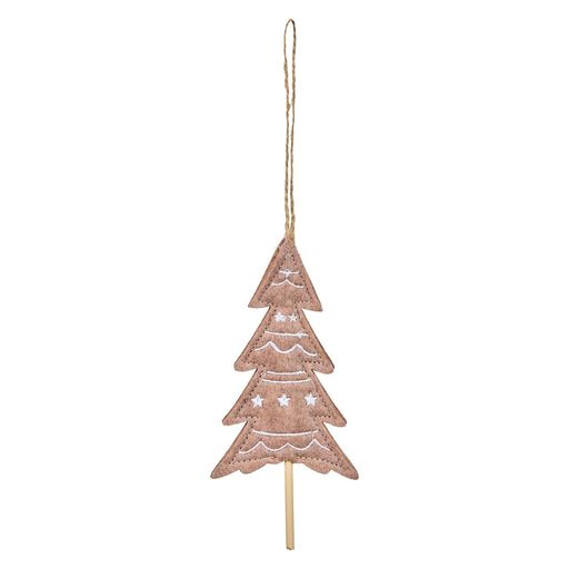 東京堂(Tokyodo)クリスマスオーナメント装飾フェルツリーオーナメントライトブラウンW7xD0.5xH15cm2個入XO000071-008