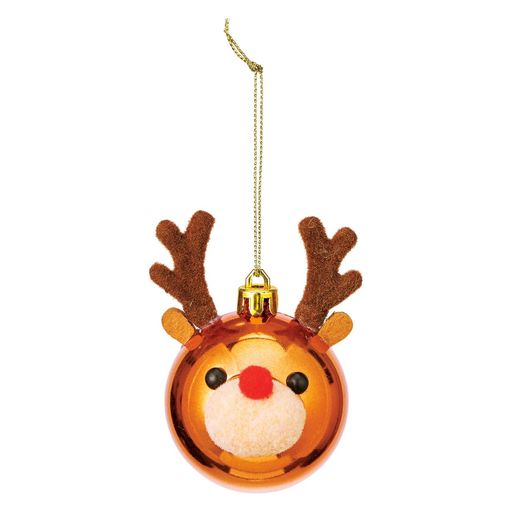 東京堂(Tokyodo)クリスマスオーナメント装飾トナカイボールL9xW6xD6.5cm2個入XO002902-zzz