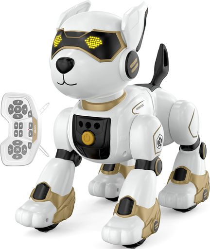 ロボット犬音楽演奏犬型ロボットプログラミング音声制御電子ペットペット触れてインタラクティブ犬おもちゃ男の子女の子誕生日プレゼント癒やしい子ども用電動ロボット家族クリスマ…