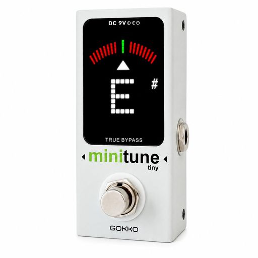 GK-70 MiniTune – ギター&ベース用コンパクトクロマチックチューナーペダル、LEDディスプレイ、トゥルーバイパス、高速かつ高精度なミニペダルボードチューナー