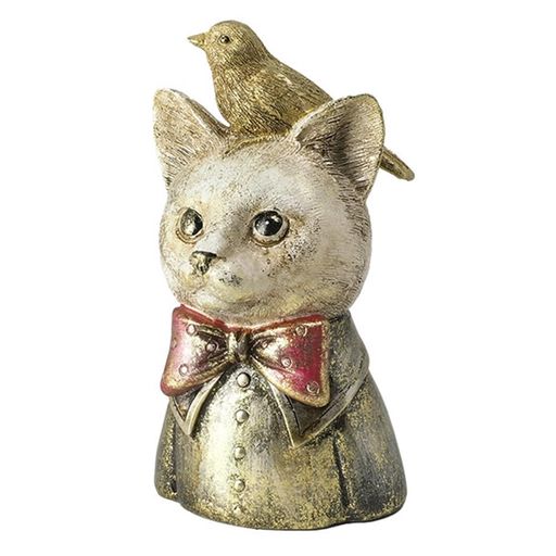 ケーイーアイ(Kei)ロイヤルキャットオーナメント頭に鳥5529