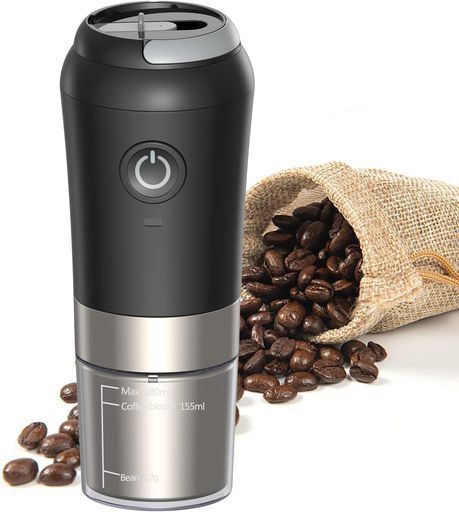 FIRE BULL 電動 コーヒーミル コードレス 電動コーヒーミル コーヒーグラインダー USB充電式 コーヒー豆 ひき機 粒度調整 水洗い可能 お手入れ簡単 コンパクト 家庭用 アウトドア 誕生日 ク…