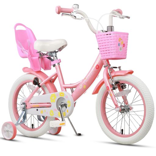 Other - 【Glerc】Maggie子供用自転車女の子人気かわいい花柄キッズバイク幼児小学生低学年乗り練習高さ調節可能柔らかいサドル・前かご・補助輪付き・ぬいぐるみ座席付きvブレーキ4歳5歳6歳7歳16…
