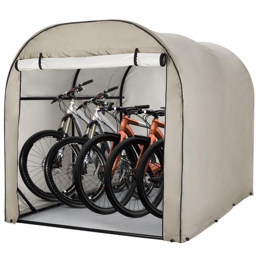 Euker(ユーカー)サイクルポートサイクルハウス自転車テントガレージ防水頑丈収納梅雨対策3台用(カーキ色)