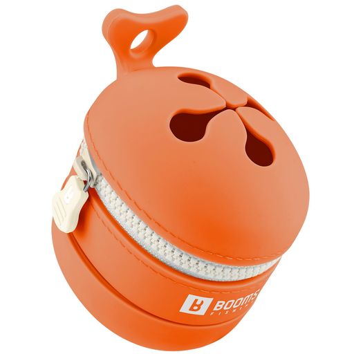 BoomsFishingST2携帯ゴミ箱シリコンポーチカラビナ付き釣りアウトドア用花粉対策オレンジ