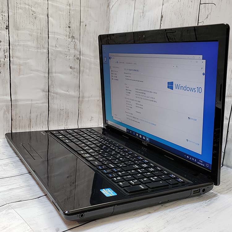 [90日安心保証]【中古 ノート パソコン】NEC VJ24LF-J Corei Windows10 Office付き 4GB 　爆速SSD