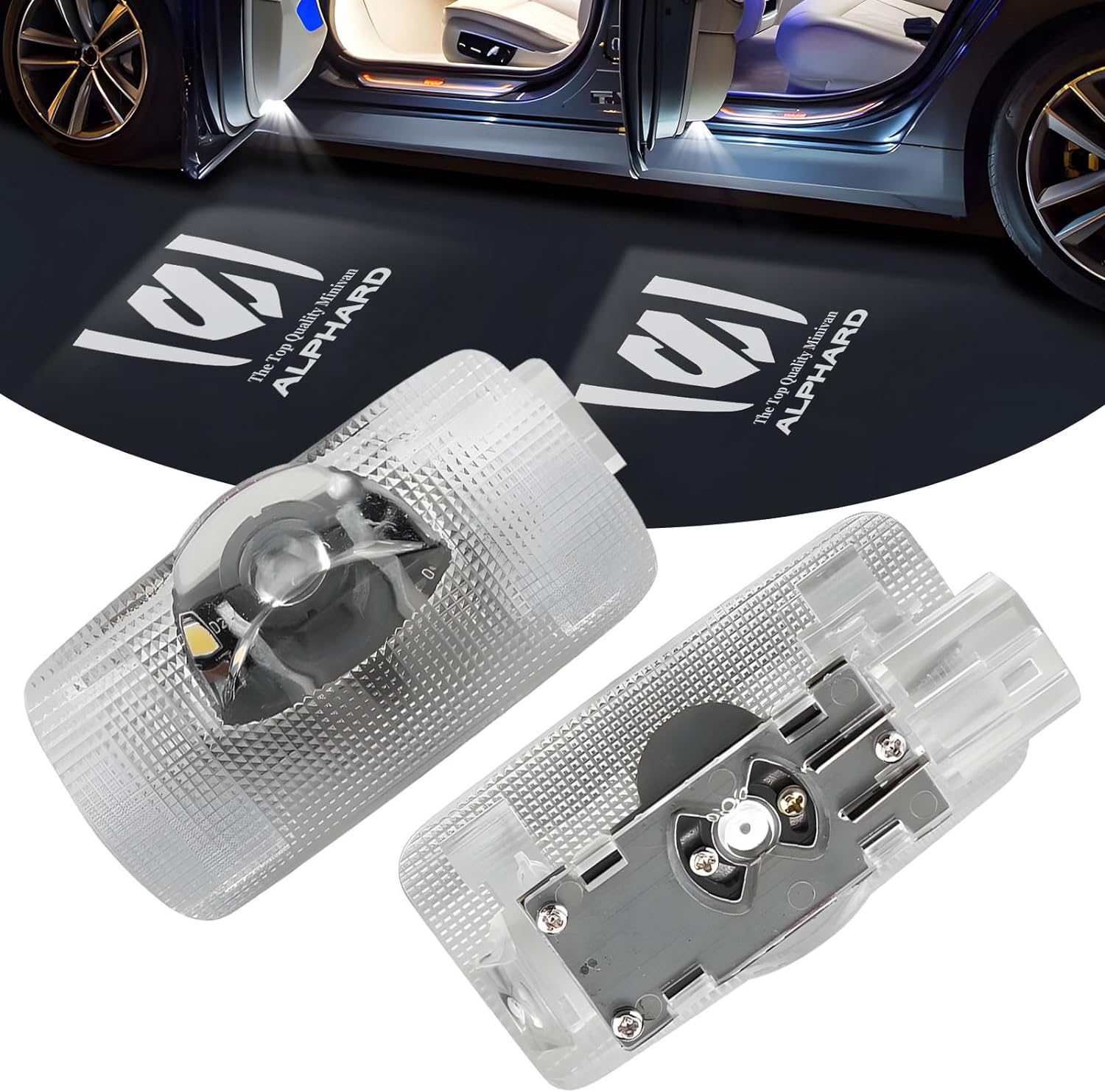 TOYOTA（トヨタ）アルファード20/30系 カーテシライト LEDロゴ カーテシランプ 純正交換タイプ 2個セット