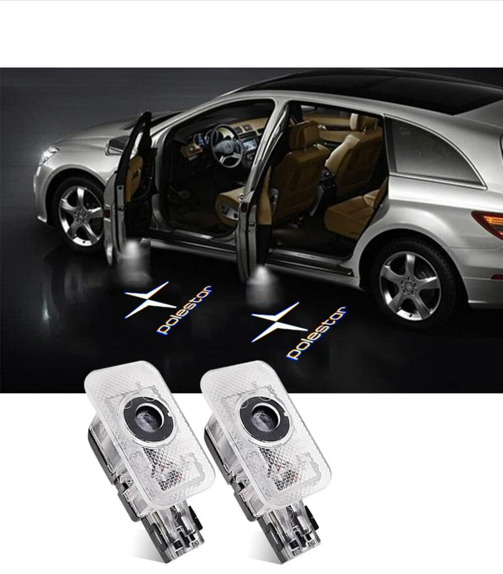 ボルボ車用カーテシ LED カーテシランプ ウェルカムライトカーテシライトロゴ投影ゴースト対応 カーテシライト LEDロゴ カーテシランプ 純正交換タイプ 2個／4個セット