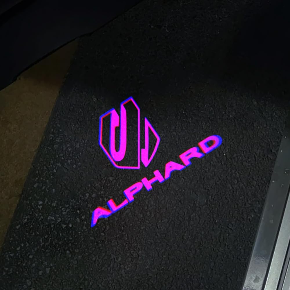 Rakuten - 新型アルファード40系アルファードエンブレム カーテシライト LEDロゴ カーテシランプ 純正交換タイプ 2個セット
