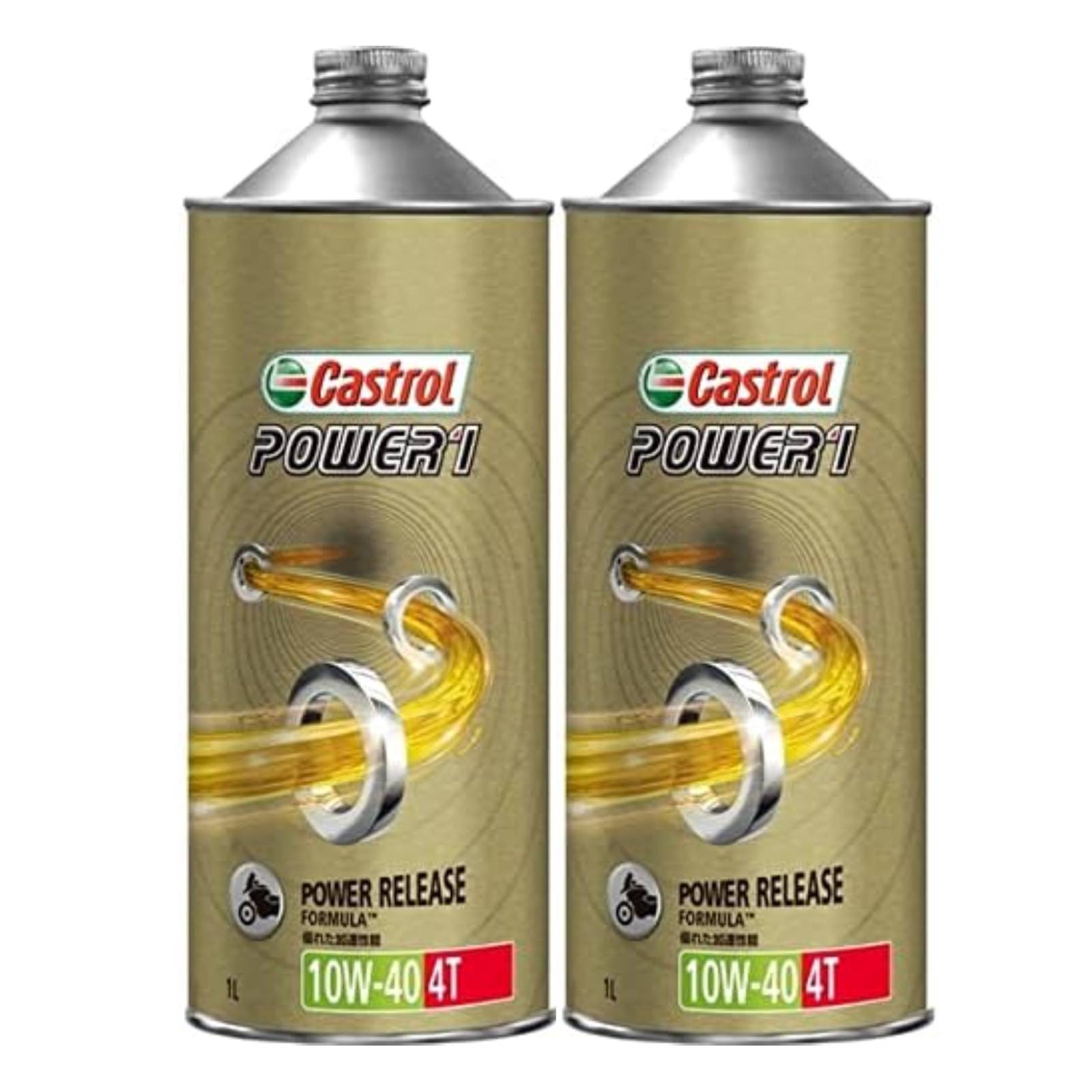 【在庫処分】【お得な2本セット♪】Castrol POWER1 4T 10W-40 カストロール 部分合成油 1L エンジンオイル