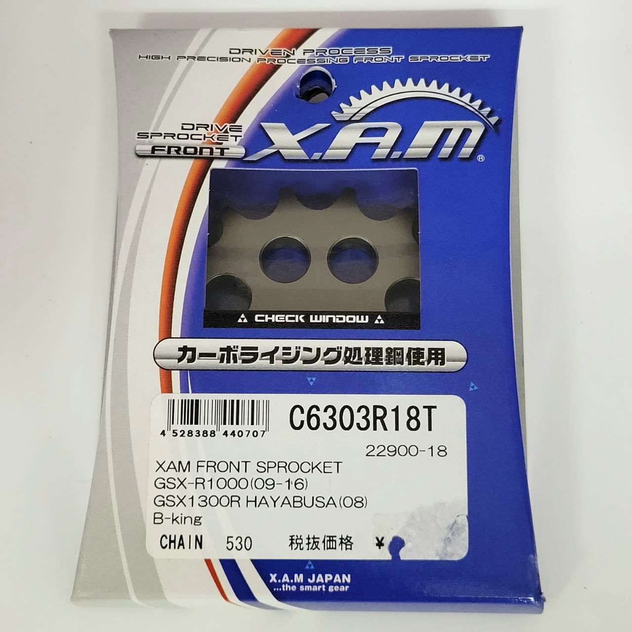 【在庫処分】 XAM ザム フロント スプロケット 530/18T スチール C6303R18 22900-18T 530-GSX1300R/B-king