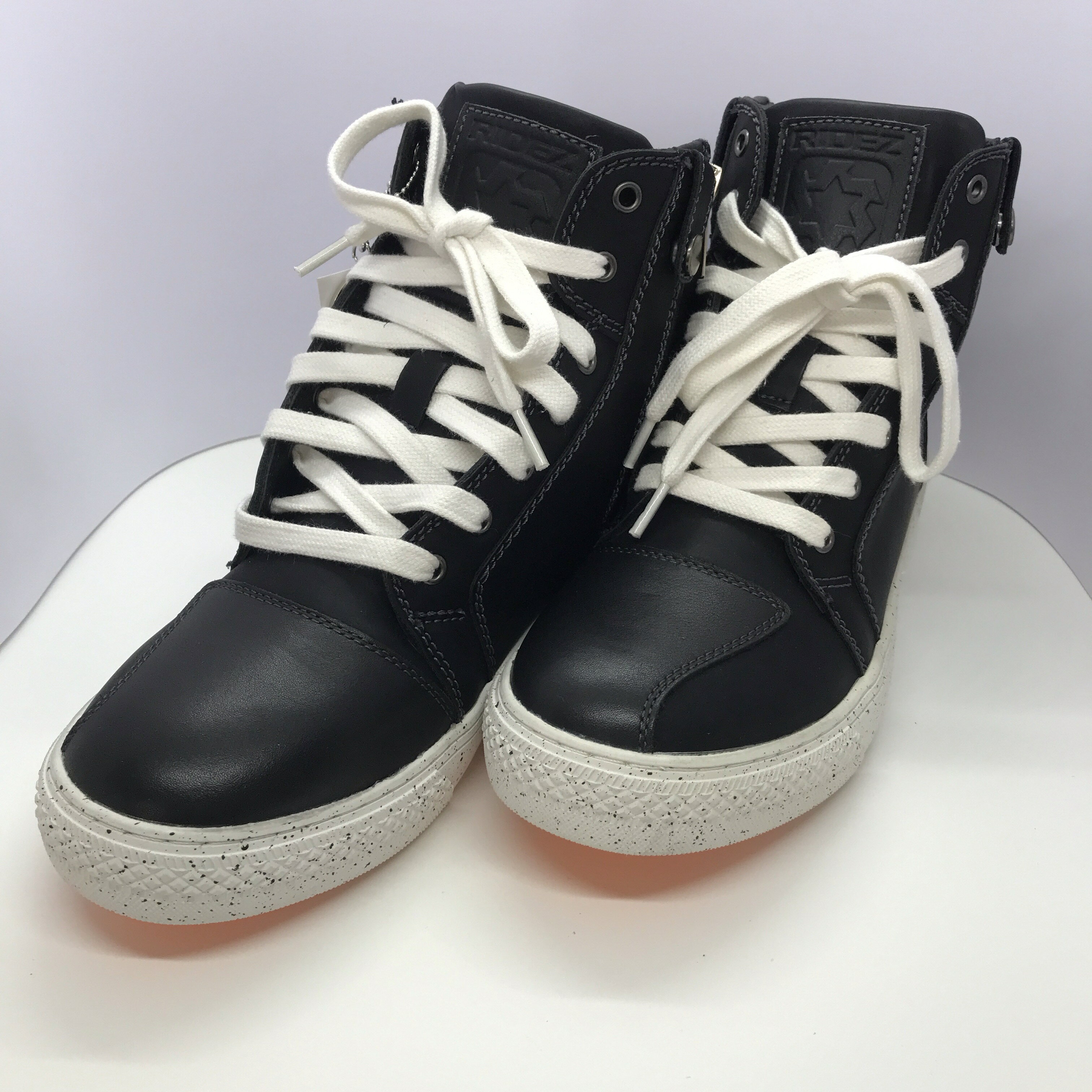 【在庫処分】RIDEZ MOTO-MAX BLACK 25.5cm ライズ ライディングシューズ ブラック バイク スニーカー