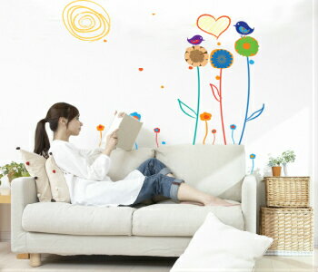 ウォールステッカー 花 鳥 ハート 木 植物 ...の紹介画像3