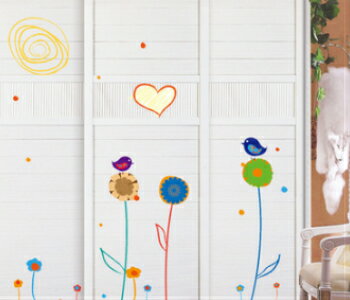 ウォールステッカー 花 鳥 ハート 木 植物 ...の紹介画像2