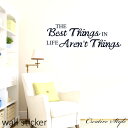 スーパーSALE 半額 ウォールステッカー The things in life 文字 英文 英字 アルファベット モノトーン おしゃれ ウォール ステッカー ...