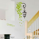 ウォールステッカー 【街灯とリーフ】 木 花 植物 グリーン 緑 壁飾り wallsticker 北欧 ウォール シール オシャレ ♪ 誕生日 diy 壁紙 シ...