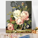 母の日 父の日 油絵塗り絵 大人の塗り絵 絵画 数字塗り絵 油絵風 牡丹 名画 【油絵】 アクリル絵の具 塗り絵 大人 油絵 油絵セット キャンバス 壁デコ 塗...