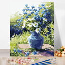 母の日 父の日 油絵塗り絵 大人の塗り絵 絵画 数字塗り絵 油絵風 マーガレットとデルフィニウム 名画 【油絵】 アクリル絵の具 塗り絵 大人 油絵 油絵セット キャンバス 壁デコ 塗り絵セット 壁飾り 手作り アートパネル 絵 趣味 敬老の日 ギフト 誕生日 新築 お祝い♪