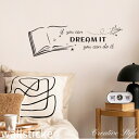 ウォールステッカー DREAM IT 英文 アルファベット モノトーン おしゃれ ウォール ステッカー 壁飾り インテリア シール 壁紙 シール リビング カフ...