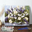 母の日 父の日 大人の塗り絵 絵画 数字塗り絵 油絵風 満開の花 名画 【油絵】アクリル絵の具 塗り絵 大人 油絵 風景画 油絵セット キャンバス 壁デコ 塗り...