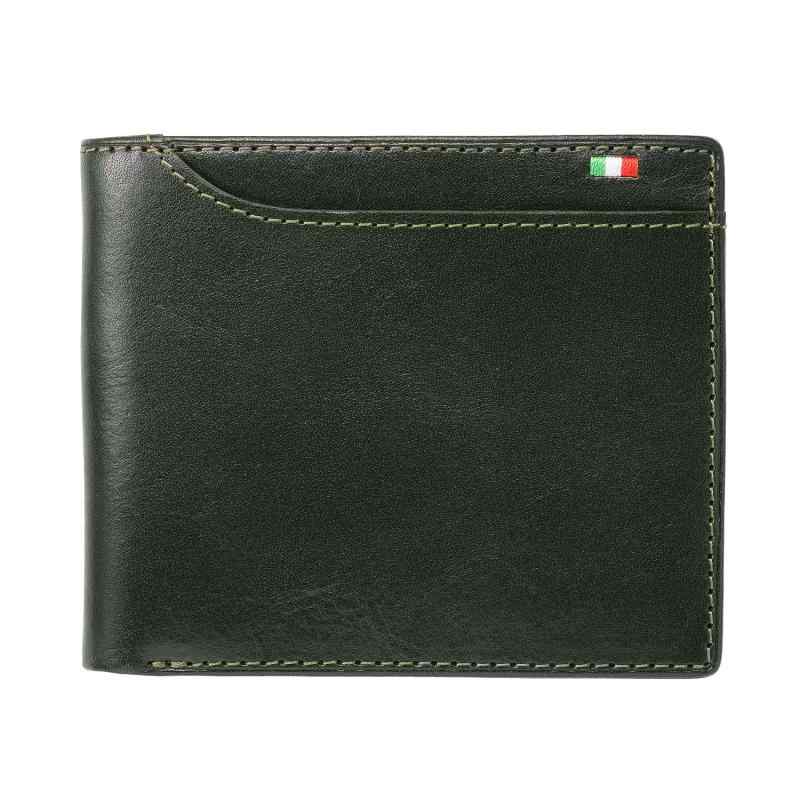 [ミラグロ] タンポナート レザー 二つ折り財布 (小銭入れなし) (財布 メンズ 二つ折り財布 レディース 小銭入れなし 革) CAS2164 (グリーン)