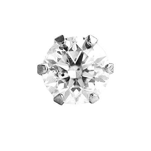 乐天商城 - 【ダイヤモンドワールド】ダイヤモンド ピアス 0.10ct PT900 プラチナ 一粒 スタッド 6本爪 天然 無色透明 ダイヤピアス 片耳 レディース メンズ