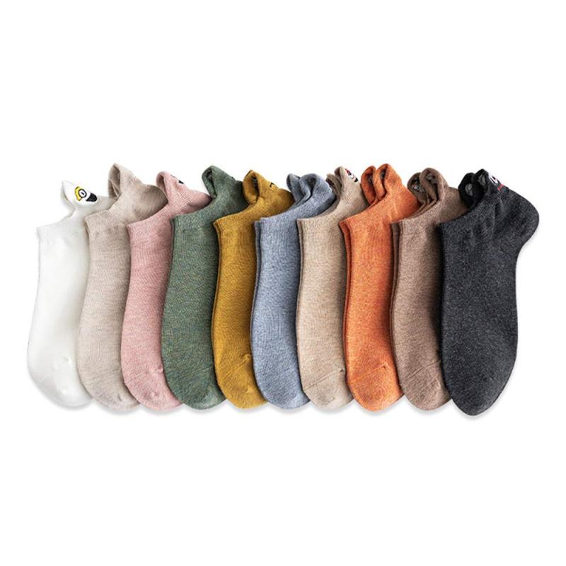 CrystalLover 靴下 レディース クルー ソックス レディース くるぶし 10足セット かわいい 蒸れない おもしろ靴下 女性用