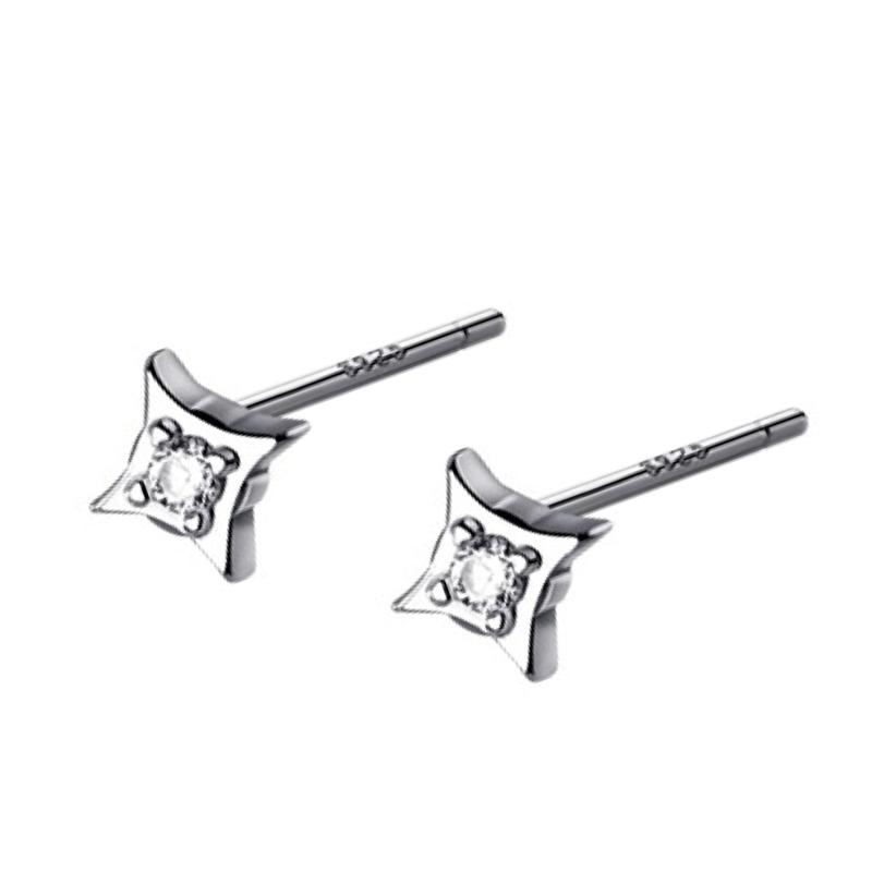 ピアス Silver925 シルバー スター CZダイヤ クール ミニピアス 小ぶり 金属アレルギー対応