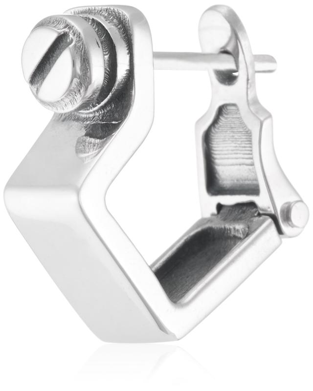 [ドクターモンロー] Dr MONROE メカニカルスクエアフープピアス シルバー925 PE-42-SV