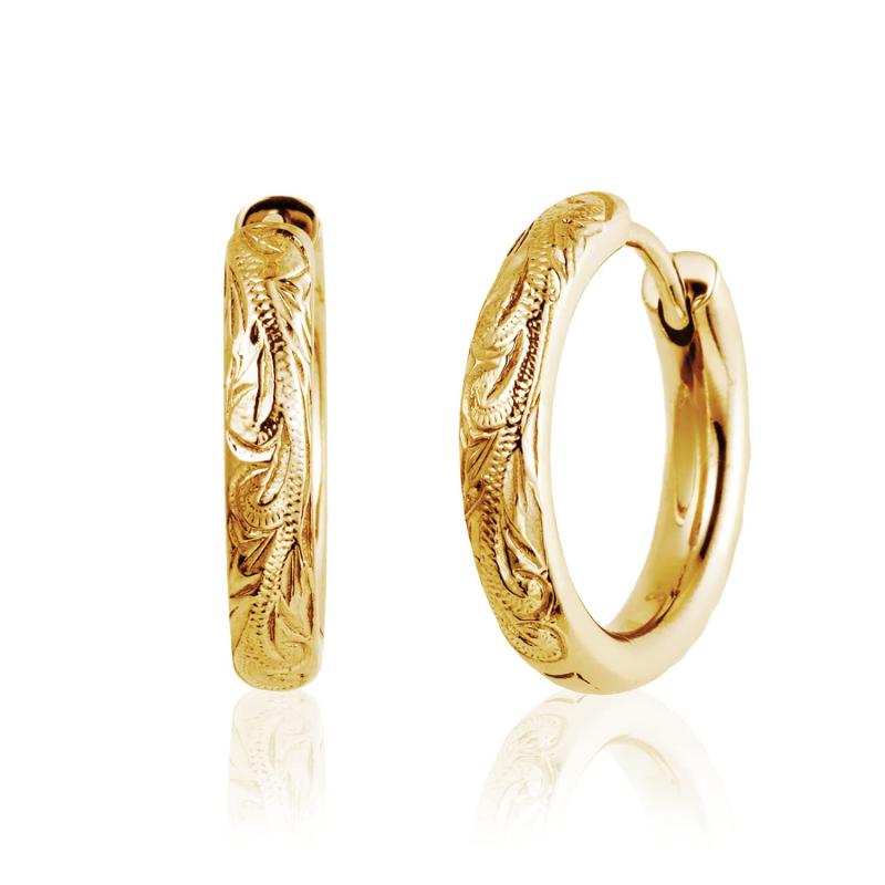 [Puente] フープピアス ハワイアンジュエリー メンズ レディース つけっぱなし 錆びない ピアス リングピアス リング フープ サージカルステンレス ステンレス 金属アレルギー対応