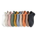 CrystalLover 靴下 レディース クルー ソックス レディース くるぶし 10足セット かわいい 蒸れない おもしろ靴下 女性用