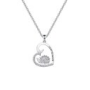 FEELMEM ハリネズミネックレス かわいい動物 I Love You Forever CZ ハリネズミ ラブ ハート ペンダント ネックレス レディース ガールズ ハリネズミ愛好家へのギフトに, 銅, Na/