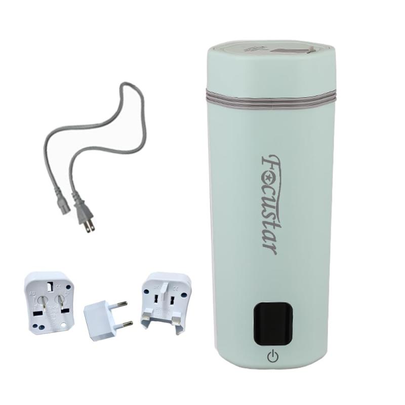 乐天商城 - Focustar ポータブルケトル 電気ケトル 小型 海外対応 トラベルケトル 350ML 100-240V兼用 6段温度調節 300W低消費電力 ポータ電源で使用可能 携帯湯沸かし器 8分で早く沸騰 沸騰したら自動OFF 空焚