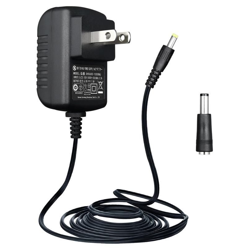 PSE認証 DC 6V 1A 電源アダプター AC 100-240V 50/60Hz から DC 6ボルト 1A/1000mA 6W アダプター 腕血圧モニターやその他の 6V デバイス用 安定して柔軟に使用できる 1.8m の長いケーブル