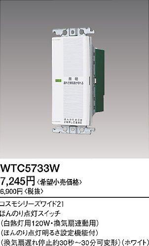 乐天商城 - パナソニック(Panasonic) コスモシリーズワイド21 ほんのり点灯スイッチ 換気扇連動用 ホワイト WTC5733W