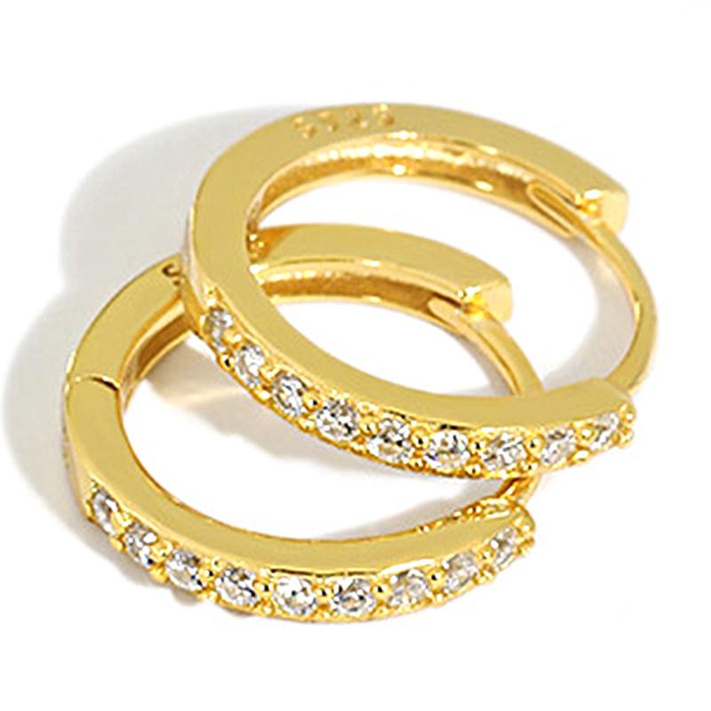 Pasurohu ピアス K18 18金コーティング シルバー925 最高級キュービックジルコニア フープピアス レディース メンズ ゴールド プラチナ 人気 金属アレルギー対応 本物ジュエリー