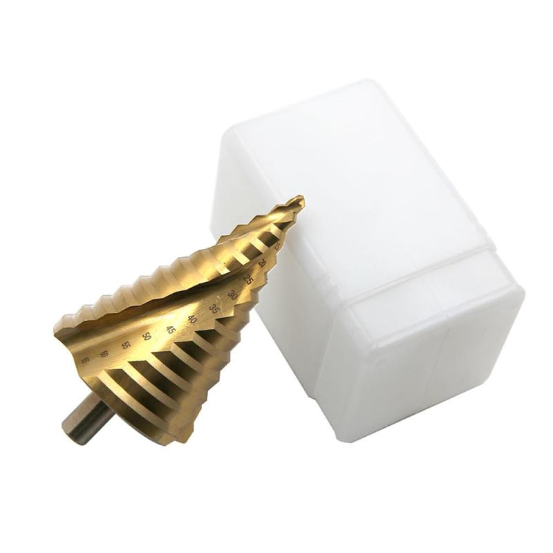 6-65mm 六角軸 ステップドリル たけのこドリル ステンレス用 チタンコーティング 段付きドリル テーパシャンクドリル HSS4241ステンレス 金属板 木材 プラスチック,ストレートスロット