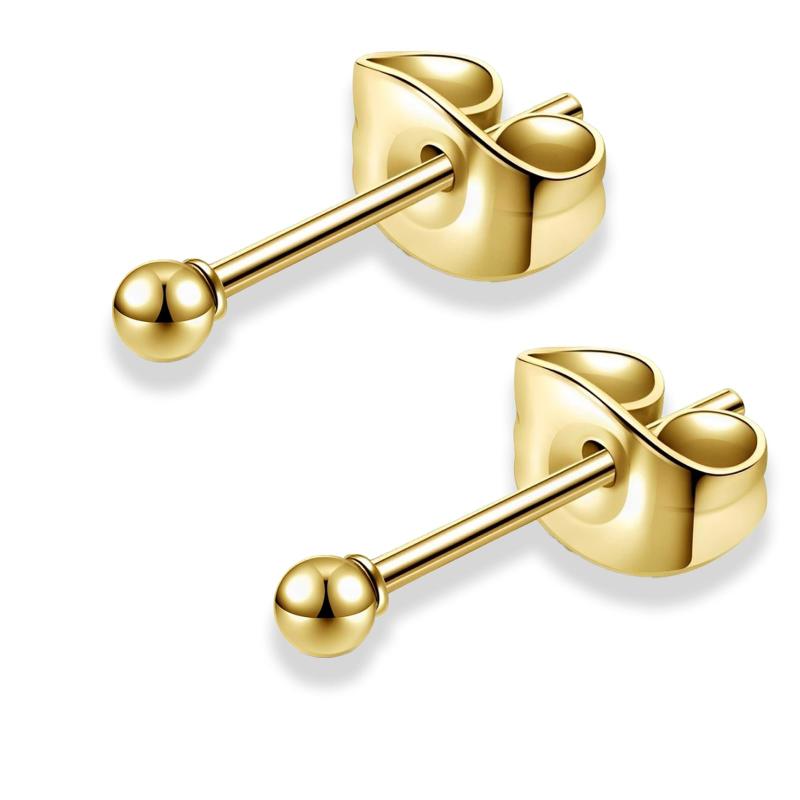 swars ピアス 丸玉 ボール シルバー メンズ レディース 男女 シンプル 丸玉ピアス ボールピアス 両耳用 2個 ペア 金属アレルギー