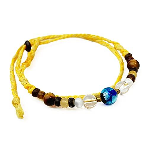 [くば笠屋] きびサンガ ミサンガ ブレスレット アンクレット 沖縄 アクセサリー サトウキビ糸 きびサンガ