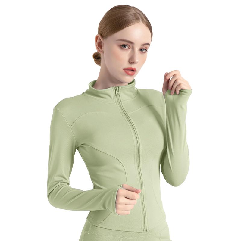 Yodilala ランニング ジャケット レディース フルジップ 長袖 軽量 スリムフィット レディースコート スポーツウェア ヨガウェア 親指穴付 トレーニング ジム アウトドア 秋 冬 春