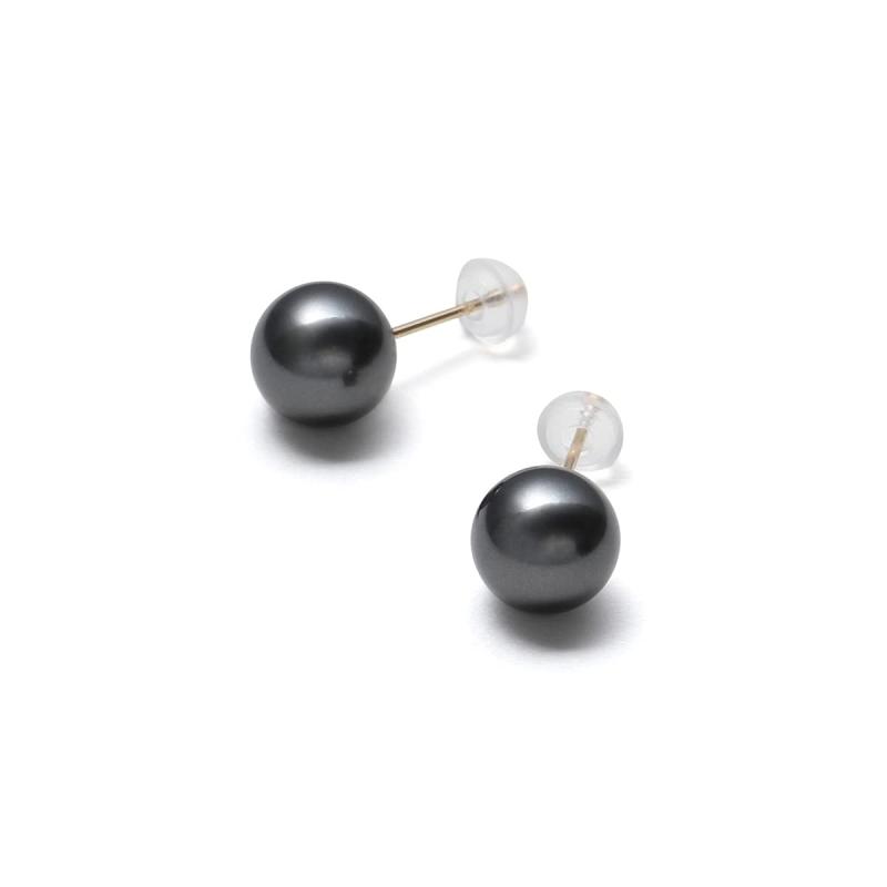 国産パールピアス グランプレミアム 金属アレルギー対応 レディース 真珠 白 黒 グレー チタン ゴールド K10YG K18YG ブランド10年