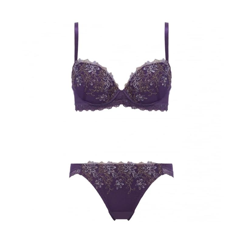 [AMOSTYLE BY Triumph] エントリーコレクション 背中すっきりブラ＆ショーツセット ビーラブドフラワー